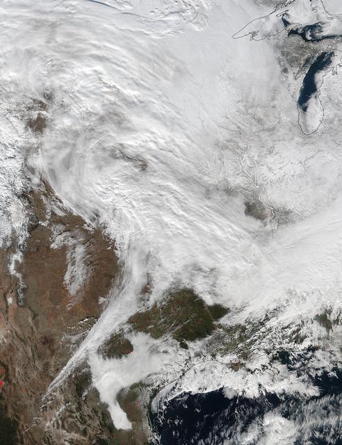 NASA image: NASA Sees Major Winter Storm Headed for Eastern U.S.