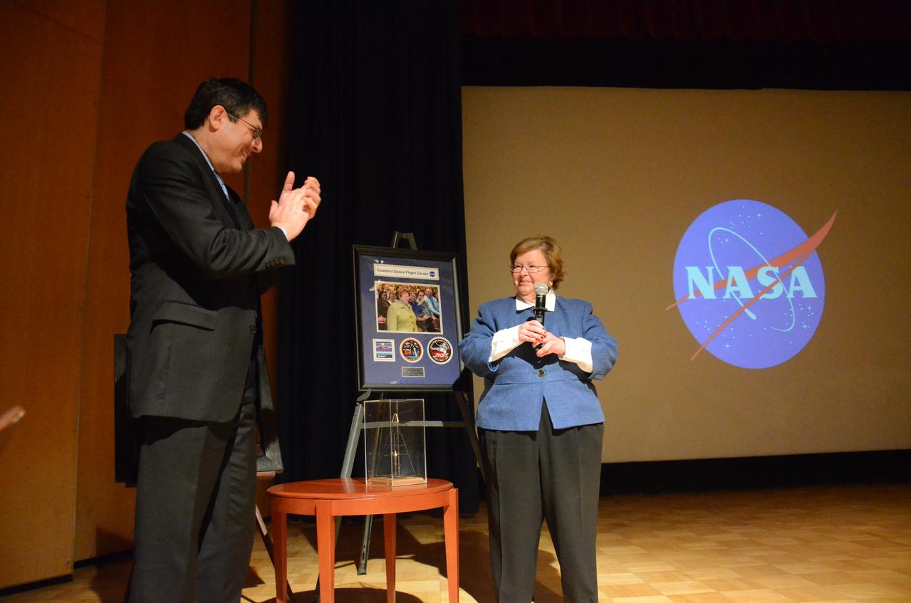 Maryland's Sen. Barbara Mikulski greeted employees at NASA's Goddard Space Flight Center in Greenbelt, Maryland, during a packed town hall meeting Jan. 6. She discussed her history with Goddard and appropriations for NASA in 2016.  Read more: <a href="http://www.nasa.gov/feature/goddard/2016/maryland-sen-barbara-mikulski-visits-nasa-goddard" rel="nofollow">www.nasa.gov/feature/goddard/2016/maryland-sen-barbara-mi...</a>  Credit: NASA/Goddard/Rebecca Roth  <b><a href="http://www.nasa.gov/audience/formedia/features/MP_Photo_Guidelines.html" rel="nofollow">NASA image use policy.</a></b>  <b><a href="http://www.nasa.gov/centers/goddard/home/index.html" rel="nofollow">NASA Goddard Space Flight Center</a></b> enables NASA’s mission through four scientific endeavors: Earth Science, Heliophysics, Solar System Exploration, and Astrophysics. Goddard plays a leading role in NASA’s accomplishments by contributing compelling scientific knowledge to advance the Agency’s mission.  <b>Follow us on <a href="http://twitter.com/NASAGoddardPix" rel="nofollow">Twitter</a></b>  <b>Like us on <a href="http://www.facebook.com/pages/Greenbelt-MD/NASA-Goddard/395013845897?ref=tsd" rel="nofollow">Facebook</a></b>  <b>Find us on <a href="http://instagrid.me/nasagoddard/?vm=grid" rel="nofollow">Instagram</a></b>   