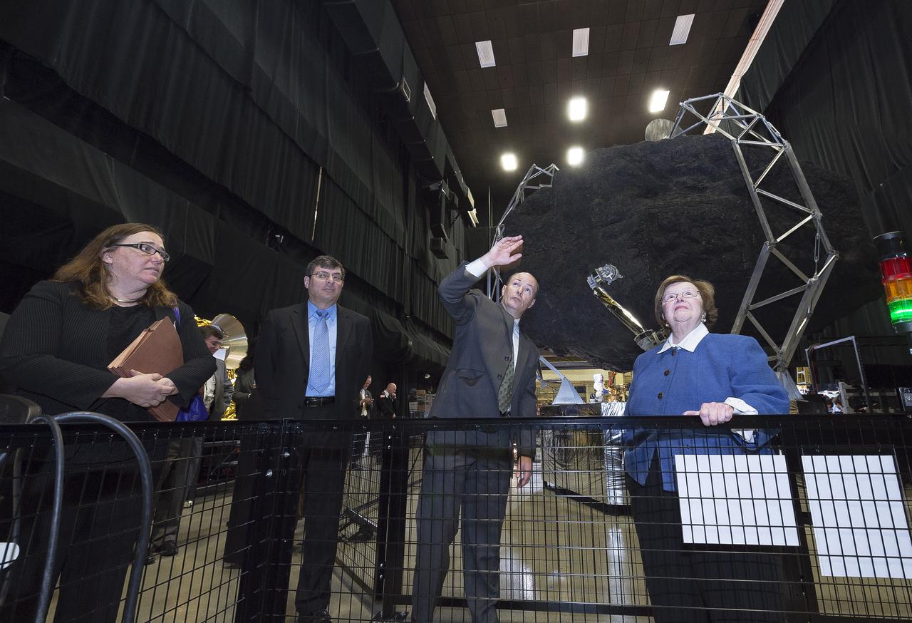 Sen. Barbara Mikulski participated in a ribbon cutting at NASA’s Goddard Space Flight Center on January 6th, 2016, to officially open the new Robotic Operations Center (ROC) developed by the Satellite Servicing Capabilities Office. Within the ROC's black walls, NASA is testing technologies and operational procedures for science and exploration missions, including the Restore-L satellite servicing mission and also the Asteroid Redirect Mission. During her tour of the ROC, Sen. Mikulski saw first-hand an early version of the NASA Servicing Arm, a 2-meter-class robot with the dexterity to grasp and refuel a satellite on orbit. She also heard a description of Raven, a payload launching to the International Space Station that will demonstrate real-time, relative space navigation technology.  The robotic technologies that NASA is developing within the ROC also support the Journey to Mars.  Learn more about NASA’s satellite servicing technologies at <a href="http://ssco.gsfc.nasa.gov/" rel="nofollow">ssco.gsfc.nasa.gov/</a>.   Read more: <a href="http://www.nasa.gov/feature/goddard/2016/maryland-sen-barbara-mikulski-visits-nasa-goddard" rel="nofollow">www.nasa.gov/feature/goddard/2016/maryland-sen-barbara-mi...</a>  Credit: NASA/Goddard/Chris Gunn  <b><a href="http://www.nasa.gov/audience/formedia/features/MP_Photo_Guidelines.html" rel="nofollow">NASA image use policy.</a></b>  <b><a href="http://www.nasa.gov/centers/goddard/home/index.html" rel="nofollow">NASA Goddard Space Flight Center</a></b> enables NASA’s mission through four scientific endeavors: Earth Science, Heliophysics, Solar System Exploration, and Astrophysics. Goddard plays a leading role in NASA’s accomplishments by contributing compelling scientific knowledge to advance the Agency’s mission.  <b>Follow us on <a href="http://twitter.com/NASAGoddardPix" rel="nofollow">Twitter</a></b>  <b>Like us on <a href="http://www.facebook.com/pages/Greenbelt-MD/NASA-Goddard/395013845897?ref=tsd" rel="nofollow">Facebook</a></b>  <b>Find us on <a href="http://instagrid.me/nasagoddard/?vm=grid" rel="nofollow">Instagram</a></b>