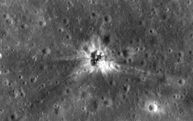 NASA image: LRO Finds Apollo 16 Booster Rocket Impact Site