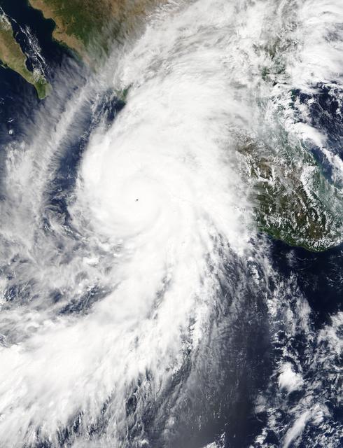 Hurricane Patricia over Mexico