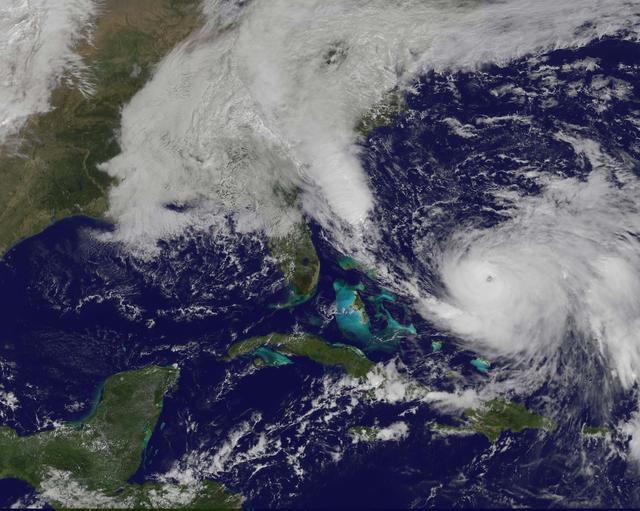 NASA image: Joaquin moves away from East Coast