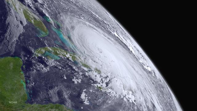 Major Hurricane Joaquin is shown at the far eastern periphery of the GOES West satellite's full disk extent, taken at 1200Z on October 1, 2015.   Credit: NASA/NOAA via <b><a href="www.nnvl.noaa.gov/" rel="nofollow"> NOAA Environmental Visualization Laboratory</a></b>  <b><a href="http://www.nasa.gov/audience/formedia/features/MP_Photo_Guidelines.html" rel="nofollow">NASA image use policy.</a></b>  <b><a href="http://www.nasa.gov/centers/goddard/home/index.html" rel="nofollow">NASA Goddard Space Flight Center</a></b> enables NASA’s mission through four scientific endeavors: Earth Science, Heliophysics, Solar System Exploration, and Astrophysics. Goddard plays a leading role in NASA’s accomplishments by contributing compelling scientific knowledge to advance the Agency’s mission.  <b>Follow us on <a href="http://twitter.com/NASAGoddardPix" rel="nofollow">Twitter</a></b>  <b>Like us on <a href="http://www.facebook.com/pages/Greenbelt-MD/NASA-Goddard/395013845897?ref=tsd" rel="nofollow">Facebook</a></b>  <b>Find us on <a href="http://instagrid.me/nasagoddard/?vm=grid" rel="nofollow">Instagram</a></b>  