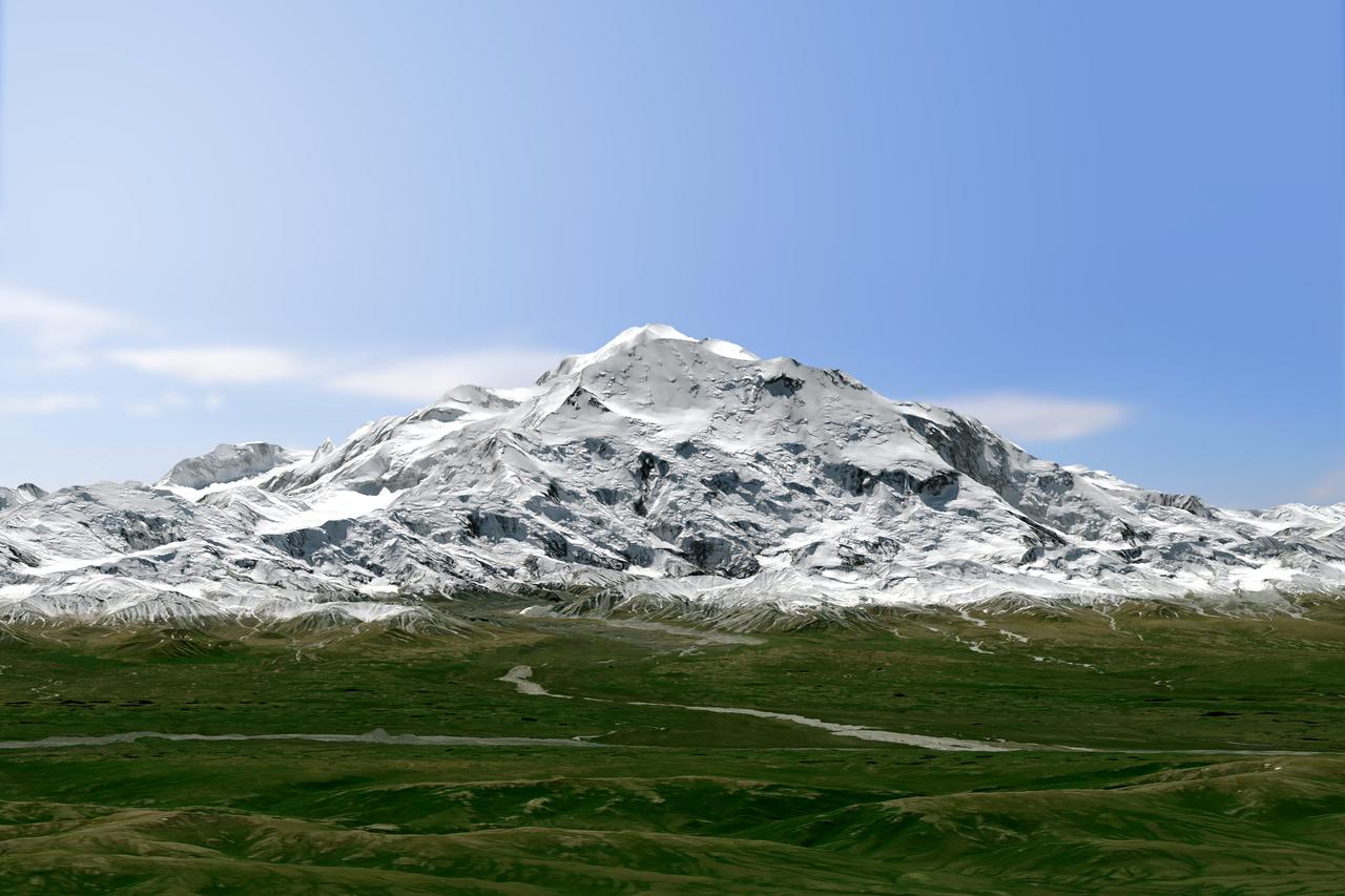 Physically, not too much has changed on Denali, North America’s highest peak. What did change in 2015 is how people describe and measure Alaska’s majestic mountain. On August 30, 2015, U.S. Secretary of the Interior Sally Jewell announced that the mountain’s official name would be Denali, not Mount McKinley. Restoration of the traditional Koyukon Athabascan name of Denali, which means “the tall one,” resolved a request by former Alaska Gov. Jay Hammond that dates back to 1975.  But the mountain’s name was not the only change. On September 2, its elevation was also revised. The U.S. Geological Survey announced that Denali’s summit had a new, official elevation of 20,310 feet (6,190 meters)—10 feet shorter than surveyors had determined in the 1950s. The mountain has not shrunk. Instead, technology has improved.  The images on this page offer two views of Denali as observed on June 15, 2015, by the Operational Land Imager (OLI) on Landsat 8. The natural-color Landsat 8 images were draped over an ASTER-derived Global Digital Elevation Model, which helps show the topography of the area.  Read more: <a href="http://1.usa.gov/1QbmOFP" rel="nofollow">1.usa.gov/1QbmOFP</a>  <b><a href="http://www.nasa.gov/audience/formedia/features/MP_Photo_Guidelines.html" rel="nofollow">NASA image use policy.</a></b>  <b><a href="http://www.nasa.gov/centers/goddard/home/index.html" rel="nofollow">NASA Goddard Space Flight Center</a></b> enables NASA’s mission through four scientific endeavors: Earth Science, Heliophysics, Solar System Exploration, and Astrophysics. Goddard plays a leading role in NASA’s accomplishments by contributing compelling scientific knowledge to advance the Agency’s mission.  <b>Follow us on <a href="http://twitter.com/NASAGoddardPix" rel="nofollow">Twitter</a></b>  <b>Like us on <a href="http://www.facebook.com/pages/Greenbelt-MD/NASA-Goddard/395013845897?ref=tsd" rel="nofollow">Facebook</a></b>  <b>Find us on <a href="http://instagrid.me/nasagoddard/?vm=grid" rel="nofollow">Instagram</a></b>