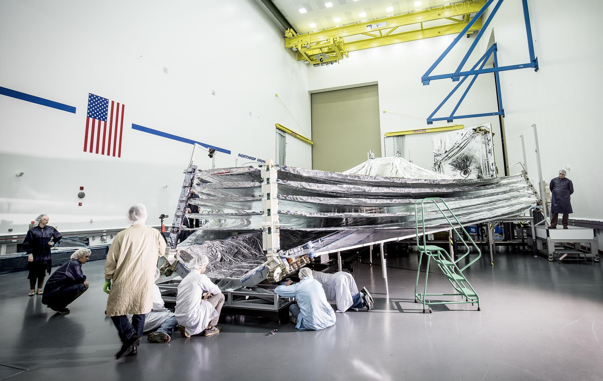 NASA's Webb Sunshield Gives an "Open Wide" for Inspection