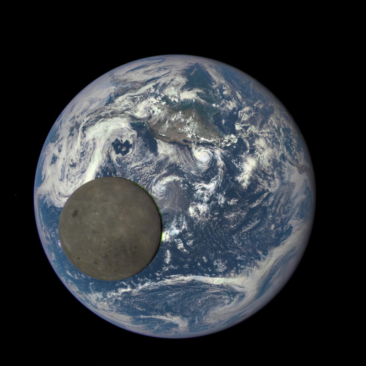 This animation still image shows the far side of the moon, illuminated by the sun, as it crosses between the DISCOVR spacecraft's Earth Polychromatic Imaging Camera (EPIC) camera and telescope, and the Earth - one million miles away.  Credits: NASA/NOAA  A NASA camera aboard the Deep Space Climate Observatory (DSCOVR) satellite captured a unique view of the moon as it moved in front of the sunlit side of Earth last month. The series of test images shows the fully illuminated “dark side” of the moon that is never visible from Earth.   The images were captured by NASA’s Earth Polychromatic Imaging Camera (EPIC), a four megapixel CCD camera and telescope on the DSCOVR satellite orbiting 1 million miles from Earth. From its position between the sun and Earth, DSCOVR conducts its primary mission of real-time solar wind monitoring for the National Oceanic and Atmospheric Administration (NOAA).   Read more: <a href="http://www.nasa.gov/feature/goddard/from-a-million-miles-away-nasa-camera-shows-moon-crossing-face-of-earth" rel="nofollow">www.nasa.gov/feature/goddard/from-a-million-miles-away-na...</a>   <b><a href="http://www.nasa.gov/audience/formedia/features/MP_Photo_Guidelines.html" rel="nofollow">NASA image use policy.</a></b>   <b><a href="http://www.nasa.gov/centers/goddard/home/index.html" rel="nofollow">NASA Goddard Space Flight Center</a></b> enables NASA’s mission through four scientific endeavors: Earth Science, Heliophysics, Solar System Exploration, and Astrophysics. Goddard plays a leading role in NASA’s accomplishments by contributing compelling scientific knowledge to advance the Agency’s mission.   <b>Follow us on <a href="http://twitter.com/NASAGoddardPix" rel="nofollow">Twitter</a></b>   <b>Like us on <a href="http://www.facebook.com/pages/Greenbelt-MD/NASA-Goddard/395013845897?ref=tsd" rel="nofollow">Facebook</a></b>   <b>Find us on <a href="http://instagrid.me/nasagoddard/?vm=grid" rel="nofollow">Instagram</a></b>