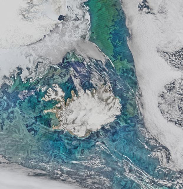 NASA image: Mid June in the North Atlantic [crop]