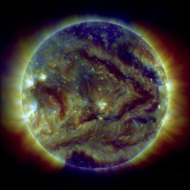 NASA image: Sun Says "Keep Right"