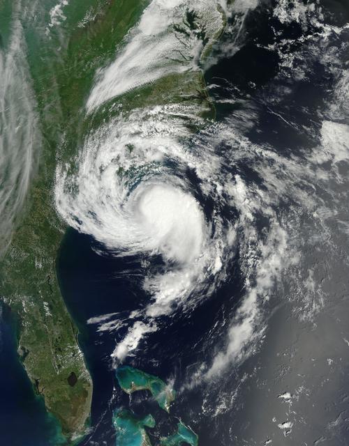 NASA image: Tropical Storm Ana off the Carolinas