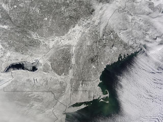 NASA image: NASA Sees Winter's Northeastern U.S. Snowcover Extend Farther South