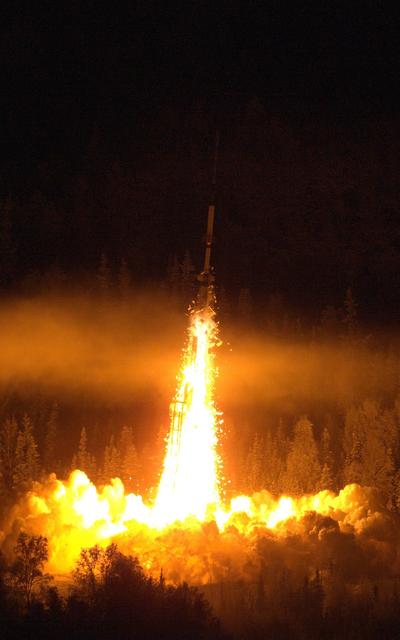 A NASA Oriole IV sounding rocket with the Aural Spatial Structures Probe leaves the launch pad on Jan. 28, 2015, from the Poker Flat Research Range in Alaska.  Credit: NASA/Lee Wingfield  More info: On count day number 15, the Aural Spatial Structures Probe, or ASSP, was successfully launched on a NASA Oriole IV sounding rocket at 5:41 a.m. EST on Jan. 28, 2015, from the Poker Flat Research Range in Alaska. Preliminary data show that all aspects of the payload worked as designed and the principal investigator Charles Swenson at Utah State University described the mission as a “raging success.”   “This is likely the most complicated mission the sounding rocket program has ever undertaken and it was not easy by any stretch,&quot; said John Hickman, operations manager of the NASA sounding rocket program office at the Wallops Flight Facility, Virginia. &quot;It was technically challenging every step of the way.”  “The payload deployed all six sub-payloads in formation as planned and all appeared to function as planned.  Quite an amazing feat to maneuver and align the main payload, maintain the proper attitude while deploying all six 7.3-pound sub payloads at about 40 meters per second,&quot; said Hickman.  Read more: <a href="http://www.nasa.gov/content/assp-sounding-rocket-launches-successfully-from-alaska/#.VMkOnEhpEhJ" rel="nofollow">www.nasa.gov/content/assp-sounding-rocket-launches-succes...</a>  <b><a href="http://www.nasa.gov/audience/formedia/features/MP_Photo_Guidelines.html" rel="nofollow">NASA image use policy.</a></b>  <b><a href="http://www.nasa.gov/centers/goddard/home/index.html" rel="nofollow">NASA Goddard Space Flight Center</a></b> enables NASA’s mission through four scientific endeavors: Earth Science, Heliophysics, Solar System Exploration, and Astrophysics. Goddard plays a leading role in NASA’s accomplishments by contributing compelling scientific knowledge to advance the Agency’s mission. <b>Follow us on <a href="http://twitter.com/NASAGoddardPix" rel="nofollow">Twitter</a></b> <b>Like us on <a href="http://www.facebook.com/pages/Greenbelt-MD/NASA-Goddard/395013845897?ref=tsd" rel="nofollow">Facebook</a></b> <b>Find us on <a href="http://instagram.com/nasagoddard?vm=grid" rel="nofollow">Instagram</a></b>