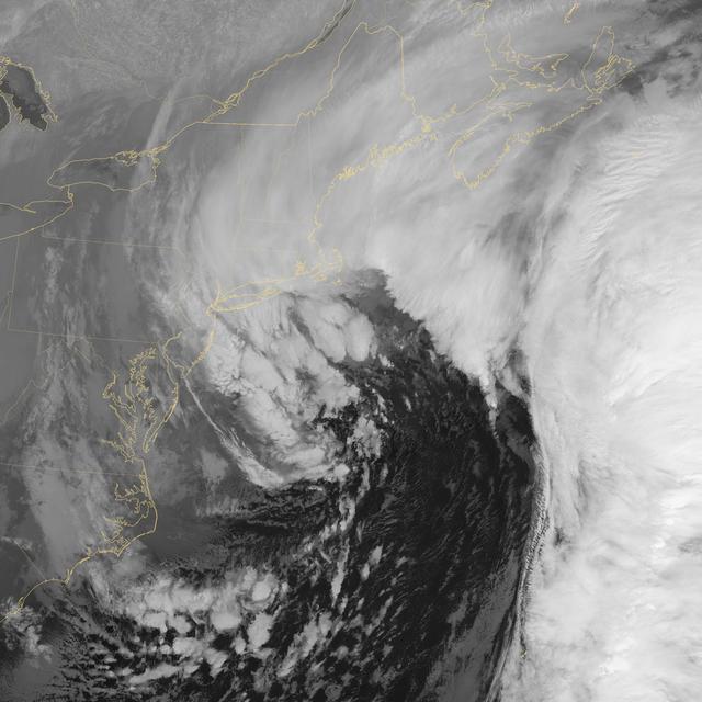 NASA image: Nor'easter Pounds New England