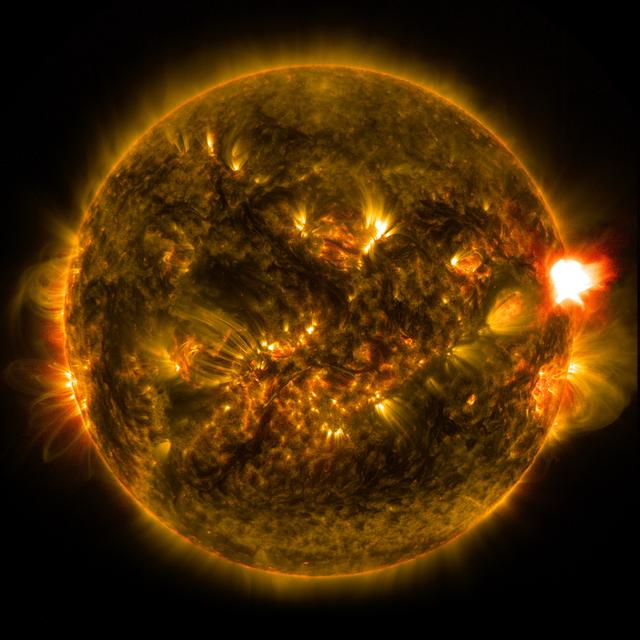 NASA image: NASA Releases Images of 1st Notable Solar Flare of 2015