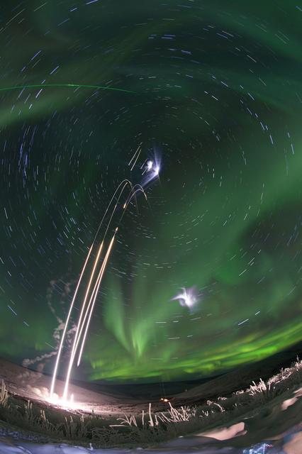 NASA image: M-TeX and MIST Experiments Launched from Alaska
