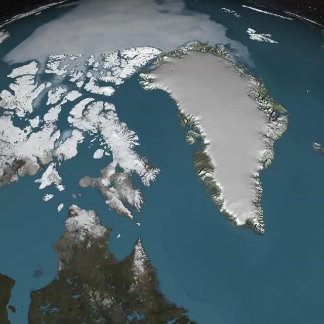 NASA image: Greenland Ice Sheet in 3D Cutaway