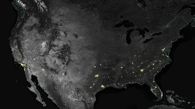 NASA image: Satellite Sees Holiday Lights Brighten Cities - United States