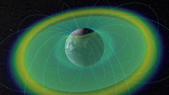 Two donuts of seething radiation that surround Earth, called the Van Allen radiation belts, have been found to contain a nearly impenetrable barrier that prevents the fastest, most energetic electrons from reaching Earth. Read more: <a href="http://1.usa.gov/11v7nUW" rel="nofollow">1.usa.gov/11v7nUW</a> Caption: This is a visualization of the radiation belts with confined charged particles (blue & yellow) and plasmapause boundary (blue-green surface) Caption: NASA's Scientific Visualization Studio <b><a href="http://www.nasa.gov/audience/formedia/features/MP_Photo_Guidelines.html" rel="nofollow">NASA image use policy.</a></b> <b><a href="http://www.nasa.gov/centers/goddard/home/index.html" rel="nofollow">NASA Goddard Space Flight Center</a></b> enables NASA’s mission through four scientific endeavors: Earth Science, Heliophysics, Solar System Exploration, and Astrophysics. Goddard plays a leading role in NASA’s accomplishments by contributing compelling scientific knowledge to advance the Agency’s mission. <b>Follow us on <a href="http://twitter.com/NASAGoddardPix" rel="nofollow">Twitter</a></b> <b>Like us on <a href="http://www.facebook.com/pages/Greenbelt-MD/NASA-Goddard/395013845897?ref=tsd" rel="nofollow">Facebook</a></b> <b>Find us on <a href="http://instagrid.me/nasagoddard/?vm=grid" rel="nofollow">Instagram</a></b>