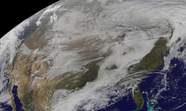 On Nov. 12, NOAA's GOES satellite showed the storm system that brought wintry weather entire U.S. centered near Ontario, Canada. Snow is visible in the U.S. and Canadian Rockies.  Read more: <a href="http://www.nasa.gov/content/goddard/new-satellite-movie-shows-us-pre-winter-wintry-outbreak/#.VGPP8t6FxgP" rel="nofollow">www.nasa.gov/content/goddard/new-satellite-movie-shows-us...</a>  Image Credit: NASA/NOAA GOES Project