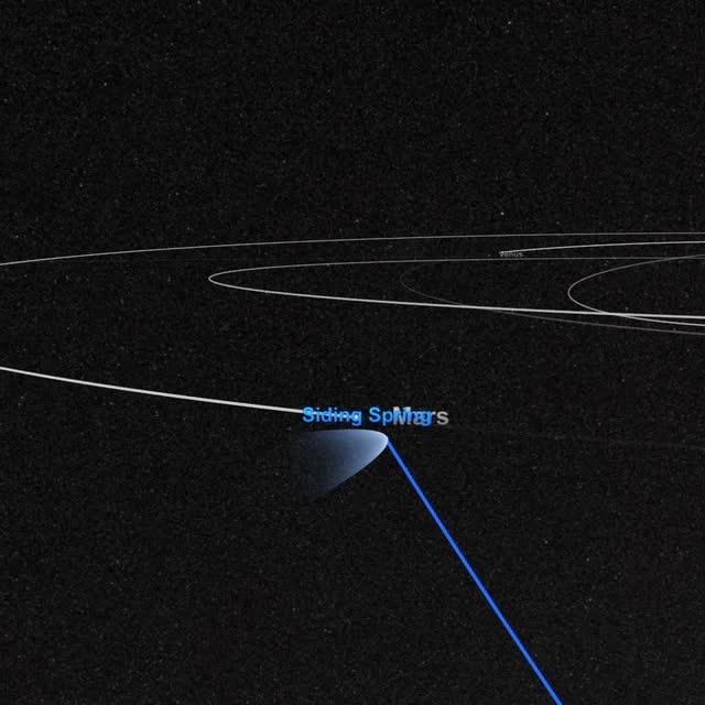 NASA image: Comet Siding Spring Mars Flyby