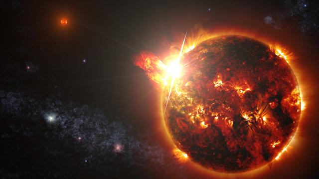 NASA image: NASA's Swift Mission Observes Mega Flares from a Mini Star