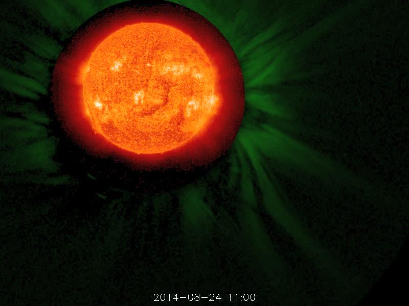 STEREO (Behind) captured this magnificent coronal mass ejection (associated with an M-class flare) that flung a long stream of plasma into space (Aug. 24, 2014). We have combined a view of the Sun in extreme UV light with a broader visible light view of the Sun's corona. It is interesting to note that a lot of the plasma, lacking sufficient kinetic energy to break free from the Sun's gravity, was pulled back into the Sun.   Credit: NASA/STEREO  <b><a href="http://www.nasa.gov/audience/formedia/features/MP_Photo_Guidelines.html" rel="nofollow">NASA image use policy.</a></b>  <b><a href="http://www.nasa.gov/centers/goddard/home/index.html" rel="nofollow">NASA Goddard Space Flight Center</a></b> enables NASA’s mission through four scientific endeavors: Earth Science, Heliophysics, Solar System Exploration, and Astrophysics. Goddard plays a leading role in NASA’s accomplishments by contributing compelling scientific knowledge to advance the Agency’s mission. <b>Follow us on <a href="http://twitter.com/NASAGoddardPix" rel="nofollow">Twitter</a></b> <b>Like us on <a href="http://www.facebook.com/pages/Greenbelt-MD/NASA-Goddard/395013845897?ref=tsd" rel="nofollow">Facebook</a></b> <b>Find us on <a href="http://instagram.com/nasagoddard?vm=grid" rel="nofollow">Instagram</a></b>