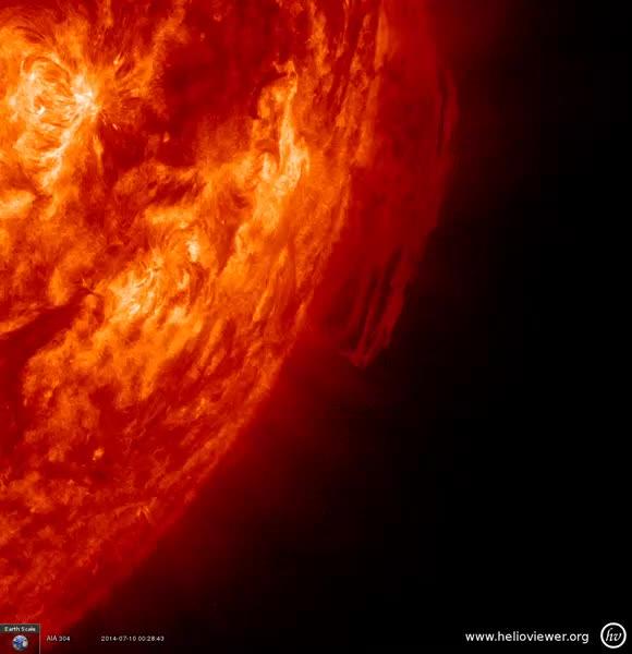 A long arch of plasma (called a prominence) was pulled this way and that by magnetic forces for a week before it finally dissipated (July 10-16, 2014). This close up was captured in extreme ultraviolet light.  Credit: NASA/SDO  <b><a href="http://www.nasa.gov/audience/formedia/features/MP_Photo_Guidelines.html" rel="nofollow">NASA image use policy.</a></b>    <b><a href="http://www.nasa.gov/centers/goddard/home/index.html" rel="nofollow">NASA Goddard Space Flight Center</a></b> enables NASA’s mission through four scientific endeavors: Earth Science, Heliophysics, Solar System Exploration, and Astrophysics. Goddard plays a leading role in NASA’s accomplishments by contributing compelling scientific knowledge to advance the Agency’s mission.  <b>Follow us on <a href="http://twitter.com/NASAGoddardPix" rel="nofollow">Twitter</a></b>  <b>Like us on <a href="http://www.facebook.com/pages/Greenbelt-MD/NASA-Goddard/395013845897?ref=tsd" rel="nofollow">Facebook</a></b>  <b>Find us on <a href="http://instagram.com/nasagoddard?vm=grid" rel="nofollow">Instagram</a></b>