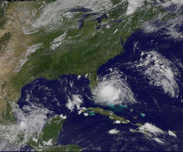 NASA image: Tropical Storm Arthur Forms