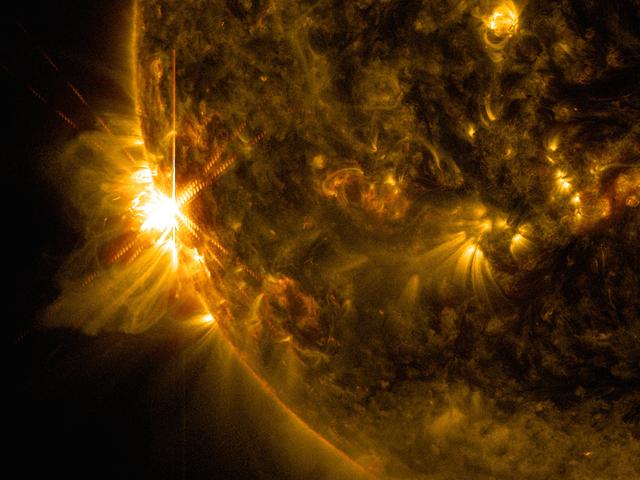 NASA image: NASA's SDO Sees Solar Flares