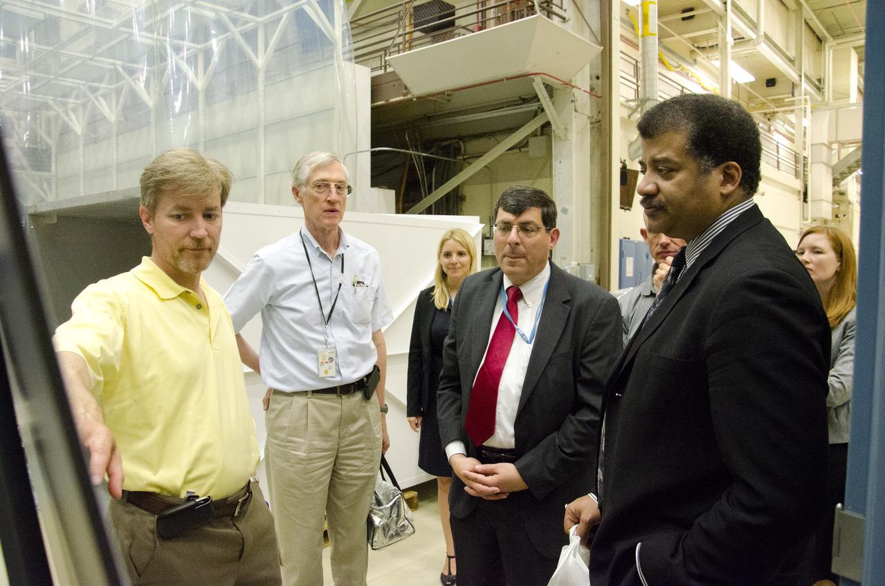 Dr. Neil deGrasse Tyson visited with Goddard's Space Flight Center Director Chris Scolese and the James Webb Space Telescope team at Goddard in Greenbelt, Md. on June 3, 2014. Tyson spoke to the team and was able to see the giant vacuum test chamber that now holds the heart of the telescope, the Integrated Science Instrument Module. ..Learn more about JWST: <a href="http://www.jwst.nasa.gov..Credit" rel="nofollow">www.jwst.nasa.gov..Credit</a>: NASA/Goddard/Rebecca Roth..<b><a href="http://www.nasa.gov/audience/formedia/features/MP_Photo_Guidelines.html" rel="nofollow">NASA image use policy.</a></b>  <b><a href="http://www.nasa.gov/centers/goddard/home/index.html" rel="nofollow">NASA Goddard Space Flight Center</a></b> enables NASA’s mission through four scientific endeavors: Earth Science, Heliophysics, Solar System Exploration, and Astrophysics. Goddard plays a leading role in NASA’s accomplishments by contributing compelling scientific knowledge to advance the Agency’s mission.  <b>Follow us on <a href="http://twitter.com/NASAGoddardPix" rel="nofollow">Twitter</a></b>  <b>Like us on <a href="http://www.facebook.com/pages/Greenbelt-MD/NASA-Goddard/395013845897?ref=tsd" rel="nofollow">Facebook</a></b>  <b>Find us on <a href="http://instagram.com/nasagoddard?vm=grid" rel="nofollow">Instagram</a></b> 