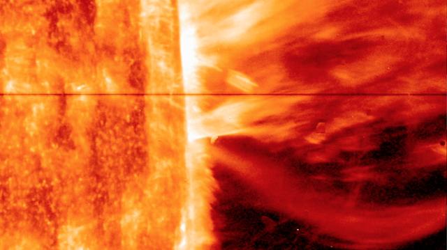 NASA image: A First for NASA's IRIS: Observing a Gigantic Eruption of Solar Material