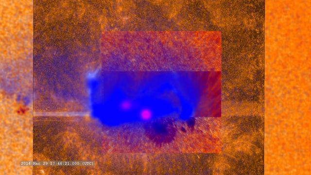 A combination of many (but not all) of the datasets which observed this flare.   --  On March 29, 2014 the sun released an X-class flare. It was observed by NASA's Interface Region Imaging Spectrograph, or IRIS; NASA's Solar Dynamics Observatory, or SDO; NASA's Reuven Ramaty High Energy Solar Spectroscopic Imager, or RHESSI; the Japanese Aerospace Exploration Agency's Hinode; and the National Solar Observatory's Dunn Solar Telescope located at Sacramento Peak in New Mexico.  To have a record of such an intense flare from so many observatories is unprecedented. Such research can help scientists better understand what catalyst sets off these large explosions on the sun. Perhaps we may even some day be able to predict their onset and forewarn of the radio blackouts solar flares can cause near Earth - blackouts that can interfere with airplane, ship and military communications.   Read more: <a href="http://1.usa.gov/1kMDQbO" rel="nofollow">1.usa.gov/1kMDQbO</a>  Join our Google+ Hangout on May 8 at 2:30pm EST: <a href="http://go.nasa.gov/1mwbBEZ" rel="nofollow">go.nasa.gov/1mwbBEZ</a>  Credit: NASA Goddard  <b><a href="http://www.nasa.gov/audience/formedia/features/MP_Photo_Guidelines.html" rel="nofollow">NASA image use policy.</a></b>  <b><a href="http://www.nasa.gov/centers/goddard/home/index.html" rel="nofollow">NASA Goddard Space Flight Center</a></b> enables NASA’s mission through four scientific endeavors: Earth Science, Heliophysics, Solar System Exploration, and Astrophysics. Goddard plays a leading role in NASA’s accomplishments by contributing compelling scientific knowledge to advance the Agency’s mission.  <b>Follow us on <a href="http://twitter.com/NASAGoddardPix" rel="nofollow">Twitter</a></b>  <b>Like us on <a href="http://www.facebook.com/pages/Greenbelt-MD/NASA-Goddard/395013845897?ref=tsd" rel="nofollow">Facebook</a></b>  <b>Find us on <a href="http://instagram.com/nasagoddard?vm=grid" rel="nofollow">Instagram</a></b>
