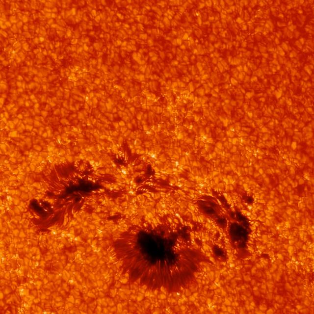 This close-up of the sunspot underneath the March 29, 2014, flare shows incredible detail. The image was captured by the G-band camera at Sacramento Peak in New Mexico. This instrument can focus on only a small area at once, but provide very high resolution. Ground-based telescope data can be hindered by Earth's atmosphere, which blocks much of the sun's ultraviolet and X-ray light, and causes twinkling even in the light it does allow through. As it happens, the March 29 flare occurred at a time of day in New Mexico that often results in the best viewing times from the ground.  Credit: Kevin Reardon (National Solar Observatory), Lucia Kleint (BAER Institute)   --  On March 29, 2014 the sun released an X-class flare. It was observed by NASA's Interface Region Imaging Spectrograph, or IRIS; NASA's Solar Dynamics Observatory, or SDO; NASA's Reuven Ramaty High Energy Solar Spectroscopic Imager, or RHESSI; the Japanese Aerospace Exploration Agency's Hinode; and the National Solar Observatory's Dunn Solar Telescope located at Sacramento Peak in New Mexico.  To have a record of such an intense flare from so many observatories is unprecedented. Such research can help scientists better understand what catalyst sets off these large explosions on the sun. Perhaps we may even some day be able to predict their onset and forewarn of the radio blackouts solar flares can cause near Earth - blackouts that can interfere with airplane, ship and military communications.   Read more: <a href="http://1.usa.gov/1kMDQbO" rel="nofollow">1.usa.gov/1kMDQbO</a>  Join our Google+ Hangout on May 8 at 2:30pm EST: <a href="http://go.nasa.gov/1mwbBEZ" rel="nofollow">go.nasa.gov/1mwbBEZ</a>  Credit: NASA Goddard  <b><a href="http://www.nasa.gov/audience/formedia/features/MP_Photo_Guidelines.html" rel="nofollow">NASA image use policy.</a></b>  <b><a href="http://www.nasa.gov/centers/goddard/home/index.html" rel="nofollow">NASA Goddard Space Flight Center</a></b> enables NASA’s mission through four scientific endeavors: Earth Science, Heliophysics, Solar System Exploration, and Astrophysics. Goddard plays a leading role in NASA’s accomplishments by contributing compelling scientific knowledge to advance the Agency’s mission.  <b>Follow us on <a href="http://twitter.com/NASAGoddardPix" rel="nofollow">Twitter</a></b>  <b>Like us on <a href="http://www.facebook.com/pages/Greenbelt-MD/NASA-Goddard/395013845897?ref=tsd" rel="nofollow">Facebook</a></b>  <b>Find us on <a href="http://instagram.com/nasagoddard?vm=grid" rel="nofollow">Instagram</a></b>