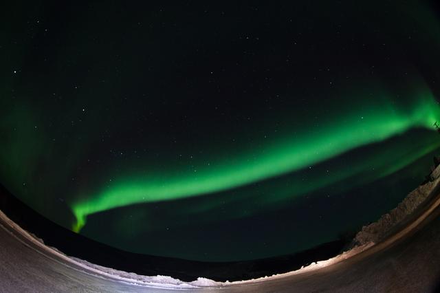 NASA image: GREECE Mission Launching Into Aurora