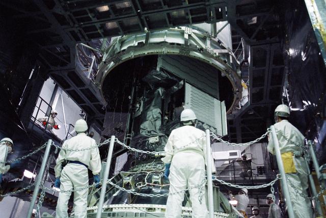 GPM is a joint mission between NASA and the Japan Aerospace Exploration Agency (JAXA). The Core Observatory will link data from a constellation of current and planned satellites to produce next-generation global measurements of rainfall and snowfall from space.  On Feb. 11, the Core Observatory was moved into the spacecraft fairing assembly building and into the Encapsulation Hall. Final inspections and preparations were completed for the installation into the fairing, which began on Feb 13. The fairing is the part of the rocket that will contain the spacecraft at the top of the H-IIA rocket.  The encapsulation process for the H-IIA is very different than for most U.S. rockets. For U.S. rockets, the fairing is usually in two pieces that close around the payload like a clamshell. To install the GPM Core Observatory into the fairing of the H-IIA rocket, first the Core Observatory and the Payload Attach Fitting (PAF) are set up in scaffolding in the Encapsulation Hall. Then, the fairing is lifted above and lowered onto the fitting. When only a few feet remain above the final position, stanchions support the fairing while technicians go inside to complete the electrical connections. When this is completed, they remove the stanchions and lower the fairing to its final position, where it is bolted in place.  The GPM mission is the first coordinated international satellite network to provide near real-time observations of rain and snow every three hours anywhere on the globe. The GPM Core Observatory anchors this network by providing observations on all types of precipitation. The observatory's data acts as the measuring stick by which partner observations can be combined into a unified data set. The data will be used by scientists to study climate change, freshwater resources, floods and droughts, and hurricane formation and tracking.  Credit: Japan Aerospace Exploration Agency  <b><a href="http://www.nasa.gov/audience/formedia/features/MP_Photo_Guidelines.html" rel="nofollow">NASA image use policy.</a></b>  <b><a href="http://www.nasa.gov/centers/goddard/home/index.html" rel="nofollow">NASA Goddard Space Flight Center</a></b> enables NASA’s mission through four scientific endeavors: Earth Science, Heliophysics, Solar System Exploration, and Astrophysics. Goddard plays a leading role in NASA’s accomplishments by contributing compelling scientific knowledge to advance the Agency’s mission.  <b>Follow us on <a href="http://twitter.com/NASAGoddardPix" rel="nofollow">Twitter</a></b>  <b>Like us on <a href="http://www.facebook.com/pages/Greenbelt-MD/NASA-Goddard/395013845897?ref=tsd" rel="nofollow">Facebook</a></b>  <b>Find us on <a href="http://instagram.com/nasagoddard?vm=grid" rel="nofollow">Instagram</a></b>