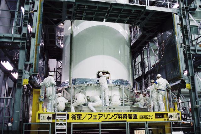 GPM is a joint mission between NASA and the Japan Aerospace Exploration Agency (JAXA). The Core Observatory will link data from a constellation of current and planned satellites to produce next-generation global measurements of rainfall and snowfall from space.  On Feb. 11, the Core Observatory was moved into the spacecraft fairing assembly building and into the Encapsulation Hall. Final inspections and preparations were completed for the installation into the fairing, which began on Feb 13. The fairing is the part of the rocket that will contain the spacecraft at the top of the H-IIA rocket.  The encapsulation process for the H-IIA is very different than for most U.S. rockets. For U.S. rockets, the fairing is usually in two pieces that close around the payload like a clamshell. To install the GPM Core Observatory into the fairing of the H-IIA rocket, first the Core Observatory and the Payload Attach Fitting (PAF) are set up in scaffolding in the Encapsulation Hall. Then, the fairing is lifted above and lowered onto the fitting. When only a few feet remain above the final position, stanchions support the fairing while technicians go inside to complete the electrical connections. When this is completed, they remove the stanchions and lower the fairing to its final position, where it is bolted in place.  The GPM mission is the first coordinated international satellite network to provide near real-time observations of rain and snow every three hours anywhere on the globe. The GPM Core Observatory anchors this network by providing observations on all types of precipitation. The observatory's data acts as the measuring stick by which partner observations can be combined into a unified data set. The data will be used by scientists to study climate change, freshwater resources, floods and droughts, and hurricane formation and tracking.  Credit: Japan Aerospace Exploration Agency  <b><a href="http://www.nasa.gov/audience/formedia/features/MP_Photo_Guidelines.html" rel="nofollow">NASA image use policy.</a></b>  <b><a href="http://www.nasa.gov/centers/goddard/home/index.html" rel="nofollow">NASA Goddard Space Flight Center</a></b> enables NASA’s mission through four scientific endeavors: Earth Science, Heliophysics, Solar System Exploration, and Astrophysics. Goddard plays a leading role in NASA’s accomplishments by contributing compelling scientific knowledge to advance the Agency’s mission.  <b>Follow us on <a href="http://twitter.com/NASAGoddardPix" rel="nofollow">Twitter</a></b>  <b>Like us on <a href="http://www.facebook.com/pages/Greenbelt-MD/NASA-Goddard/395013845897?ref=tsd" rel="nofollow">Facebook</a></b>  <b>Find us on <a href="http://instagram.com/nasagoddard?vm=grid" rel="nofollow">Instagram</a></b>