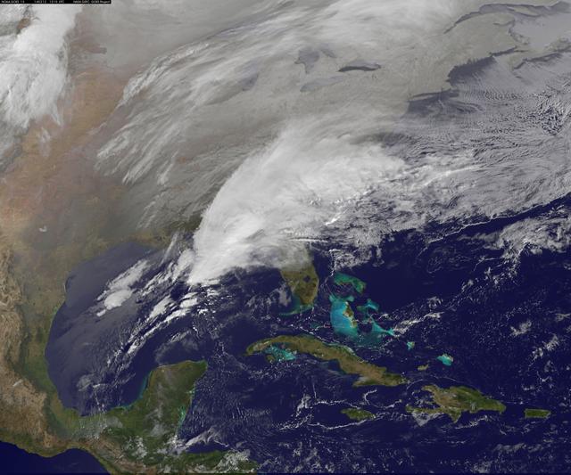 NASA image: Satellite Shows Major Winter Storm Hitting the U.S. South
