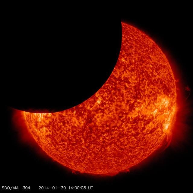 NASA image: NASA's SDO Sees Lunar Transit