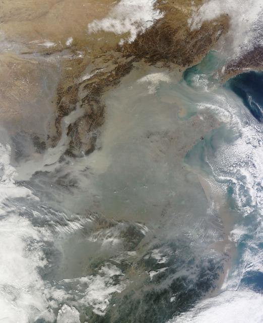 NASA image: Haze over eastern China