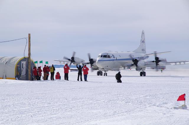 NASA image: Historic First Landing of NASA's P-3B in Antarctica