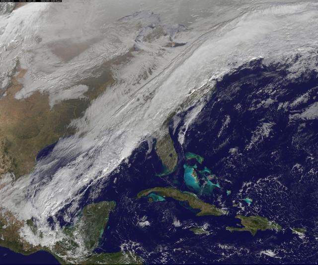 NASA image: Long, Strong Eastern U.S. Cold Front Brings Changes