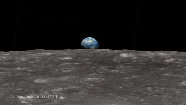 NASA image: NASA Google+ Hangout: 'Earthrise' A New Visualization - 45th Anniversary of Apollo 8 Viewing Earth from Space