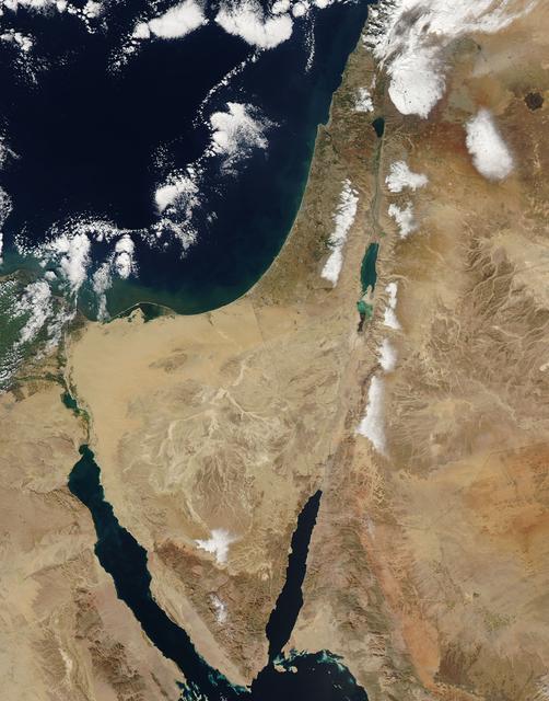 NASA image: Snow in the Middle East
