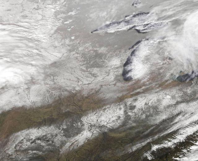 NASA image: Satellite View of Midwestern Snows