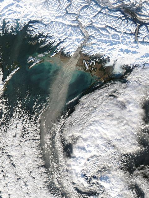 NASA image: Dust storm in Alaska