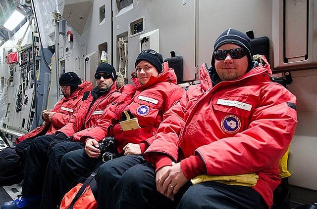 NASA image: IceBridge team members