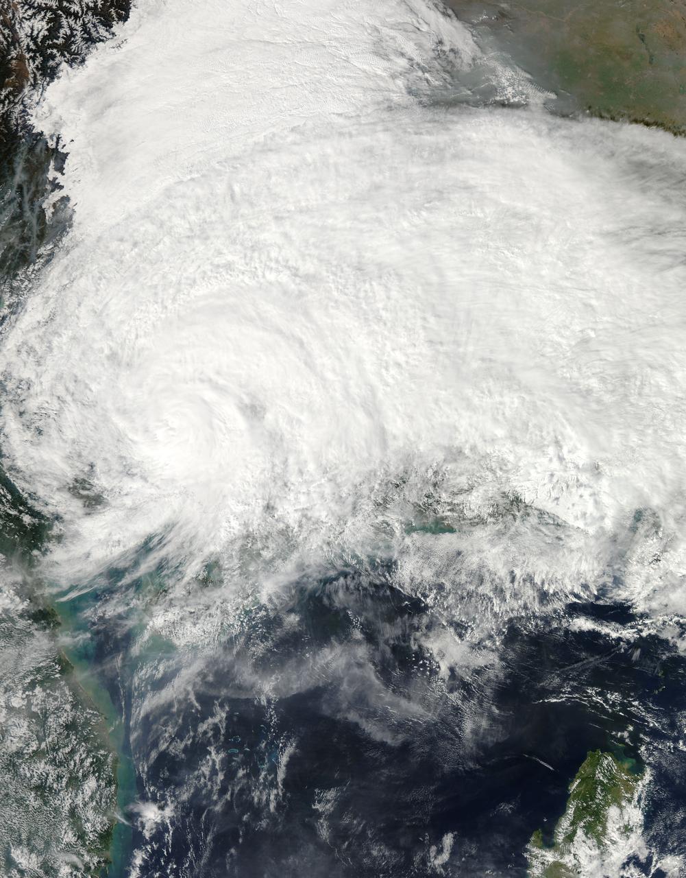 On Nov. 11 at 05:45 UTC, the MODIS instrument aboard NASA's Aqua satellite captured this image of Tropical Storm Haiyan over mainland China.   Credit: NASA Goddard MODIS Rapid Response Team   <b><a href="http://www.nasa.gov/audience/formedia/features/MP_Photo_Guidelines.html" rel="nofollow">NASA image use policy.</a></b>  <b><a href="http://www.nasa.gov/centers/goddard/home/index.html" rel="nofollow">NASA Goddard Space Flight Center</a></b> enables NASA’s mission through four scientific endeavors: Earth Science, Heliophysics, Solar System Exploration, and Astrophysics. Goddard plays a leading role in NASA’s accomplishments by contributing compelling scientific knowledge to advance the Agency’s mission.  <b>Follow us on <a href="http://twitter.com/NASA_GoddardPix" rel="nofollow">Twitter</a></b>  <b>Like us on <a href="http://www.facebook.com/pages/Greenbelt-MD/NASA-Goddard/395013845897?ref=tsd" rel="nofollow">Facebook</a></b>  <b>Find us on <a href="http://instagrid.me/nasagoddard/?vm=grid" rel="nofollow">Instagram</a></b>