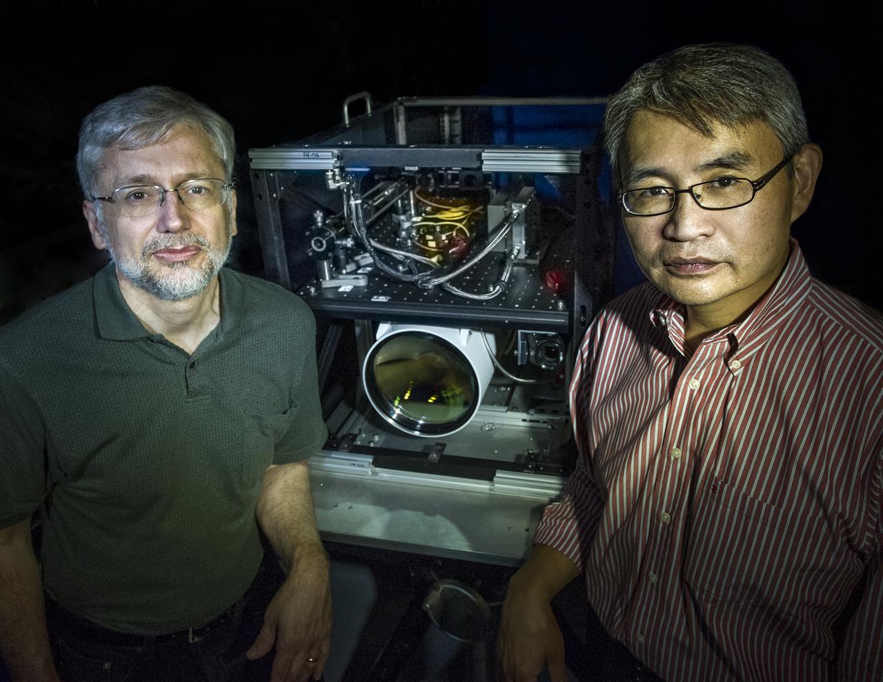Goddard scientist David Harding and Goddard technologist Tony Yu are developing a lidar system that could meet an ambitious requirement of the proposed LIST mission.  ----------  In 2007, the National Research Council threw down a challenge: Design a space-based laser altimeter that could measure the height of Earth's surface everywhere to within a mere 10 centimeters — all at 5-meter resolution. To this day, some believe it can't be done. Goddard scientist Dave Harding begs to differ.  He and his team have embraced the challenge and are developing a laser altimeter that could provide the data from a berth onboard the NRC-proposed Lidar Surface Topography, or LIST, mission. It would generate highly detailed maps of topography and vegetation that scientists could use to forecast and respond to natural hazards and study carbon storage in forests.   Read more: <a href="http://1.usa.gov/17N3Bql" rel="nofollow">1.usa.gov/17N3Bql</a>  <b><a href="http://www.nasa.gov/audience/formedia/features/MP_Photo_Guidelines.html" rel="nofollow">NASA image use policy.</a></b>  <b><a href="http://www.nasa.gov/centers/goddard/home/index.html" rel="nofollow">NASA Goddard Space Flight Center</a></b> enables NASA’s mission through four scientific endeavors: Earth Science, Heliophysics, Solar System Exploration, and Astrophysics. Goddard plays a leading role in NASA’s accomplishments by contributing compelling scientific knowledge to advance the Agency’s mission.  <b>Follow us on <a href="http://twitter.com/NASA_GoddardPix" rel="nofollow">Twitter</a></b>  <b>Like us on <a href="http://www.facebook.com/pages/Greenbelt-MD/NASA-Goddard/395013845897?ref=tsd" rel="nofollow">Facebook</a></b>  <b>Find us on <a href="http://instagram.com/nasagoddard?vm=grid" rel="nofollow">Instagram</a></b>  Credit: Bill Hrybck/NASA