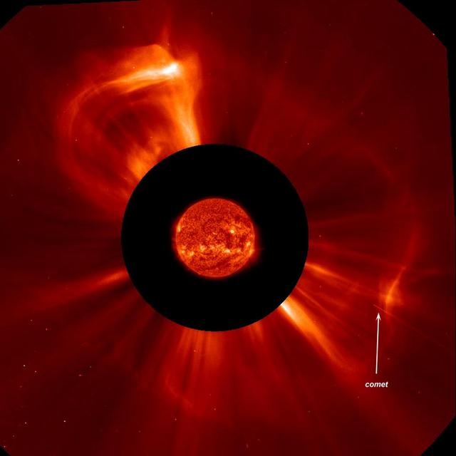 NASA image: Comet Plunge and CME on the Sun