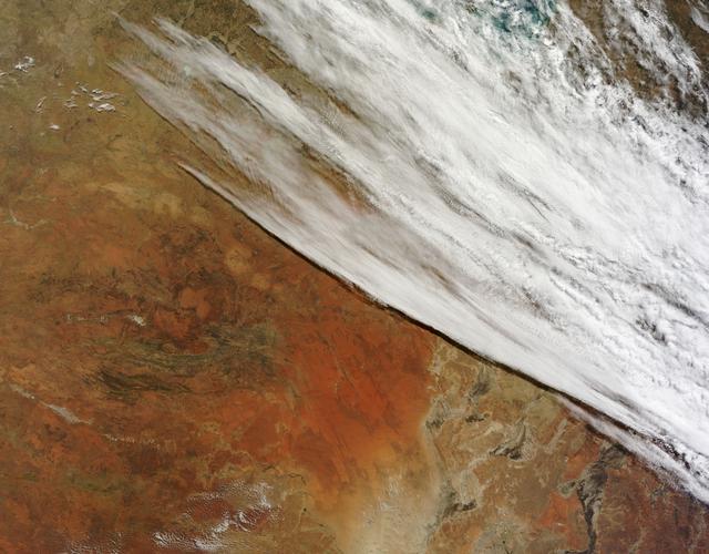 NASA image: Unsettled weather across central Australia