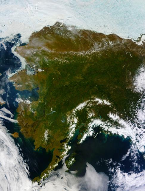 NASA image: Rare Clear View of Alaska [high res]